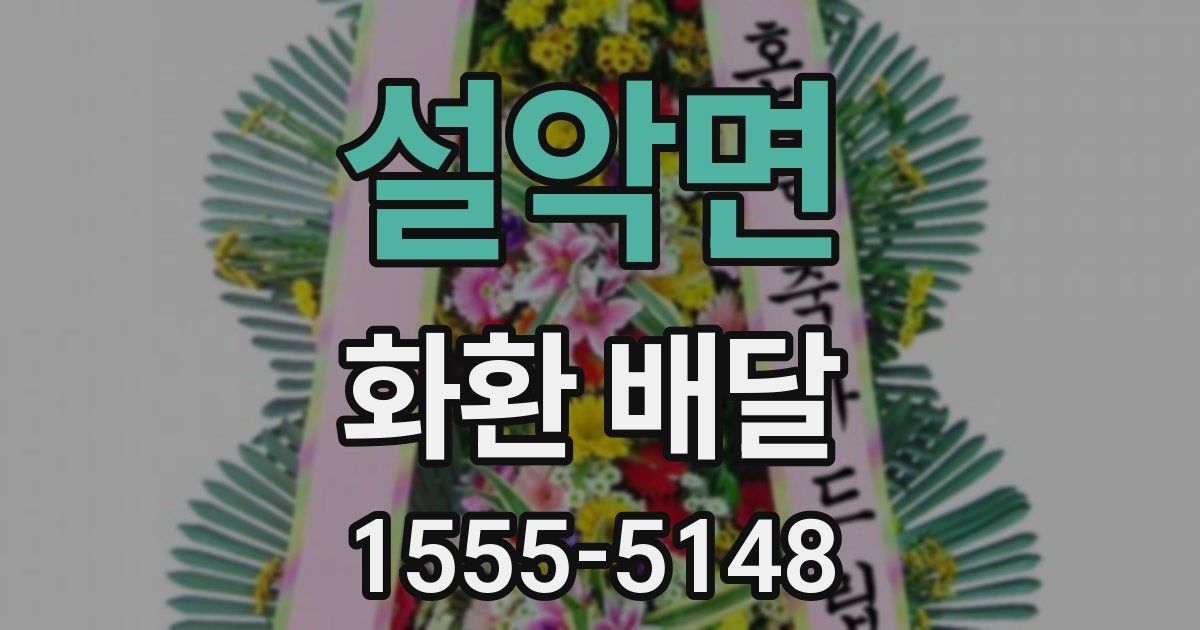 설악면 화환 배달