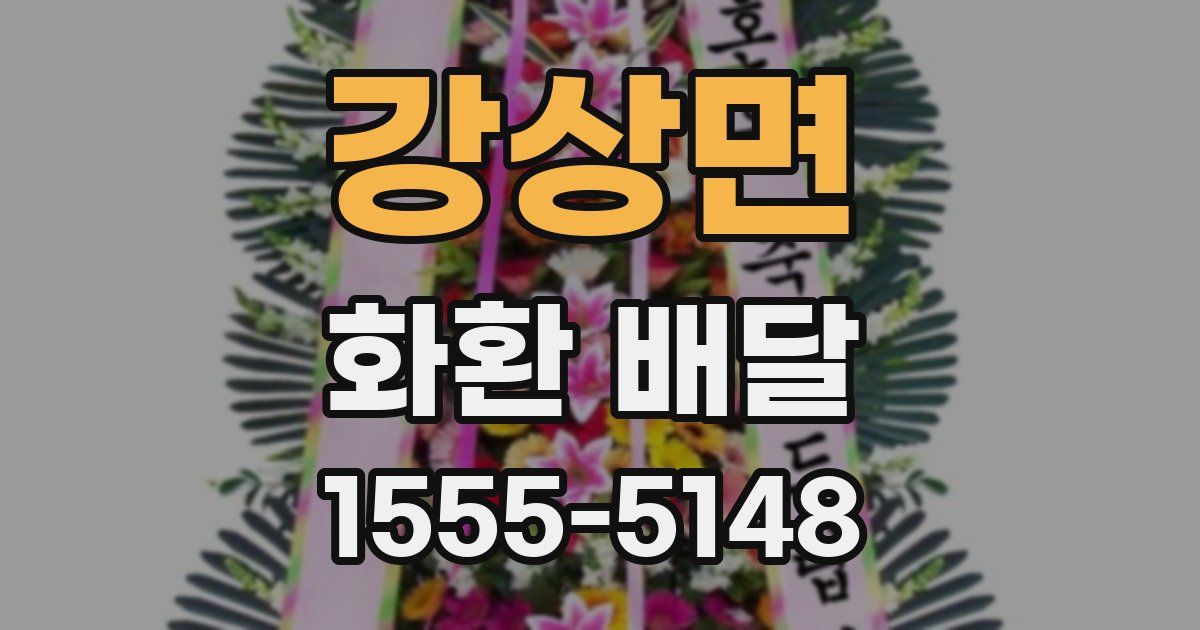 강상면 화환 배달