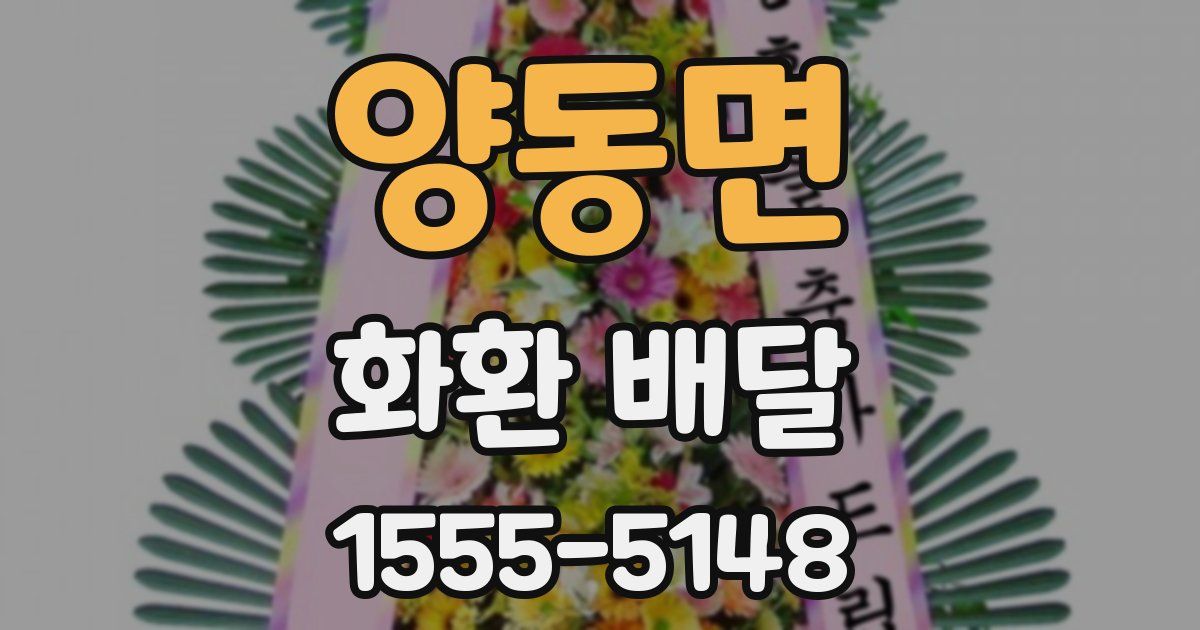 양동면 화환 배달