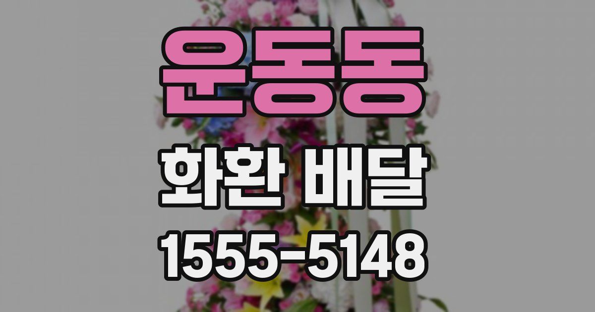 운동동 화환 배달