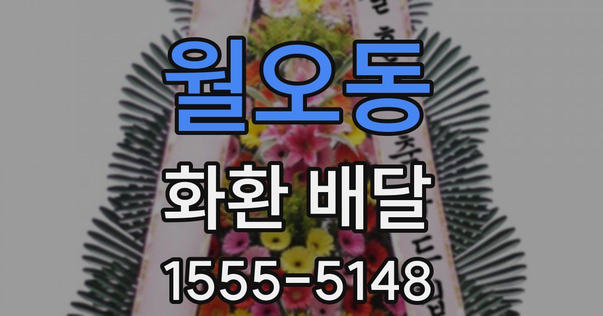 월오동 화환 배달