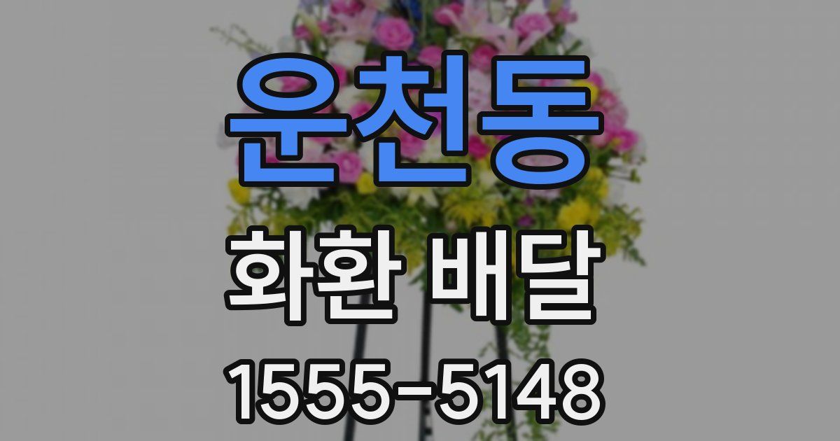 운천동 화환 배달