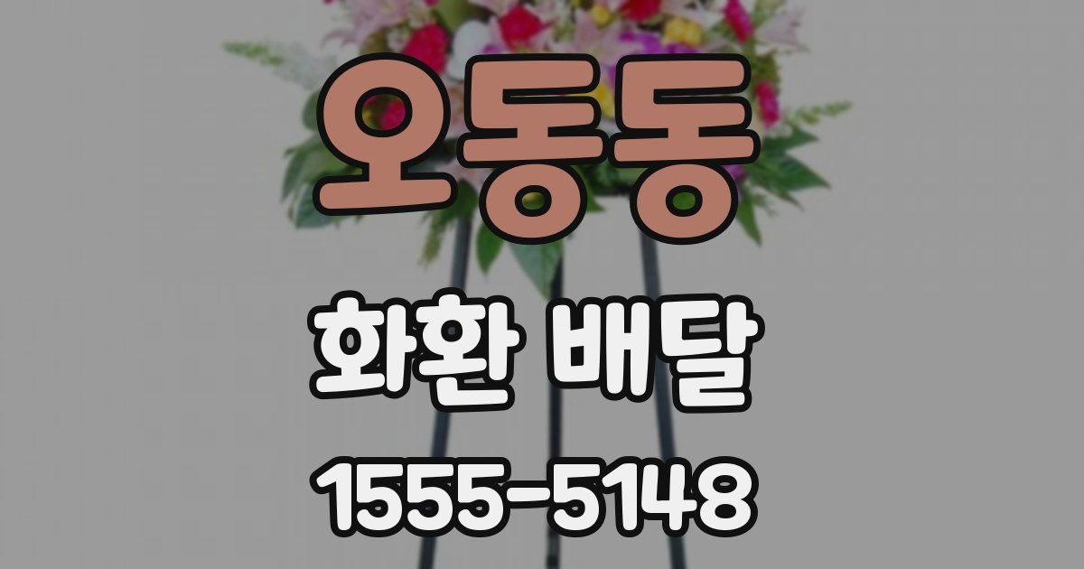 오동동 화환 배달