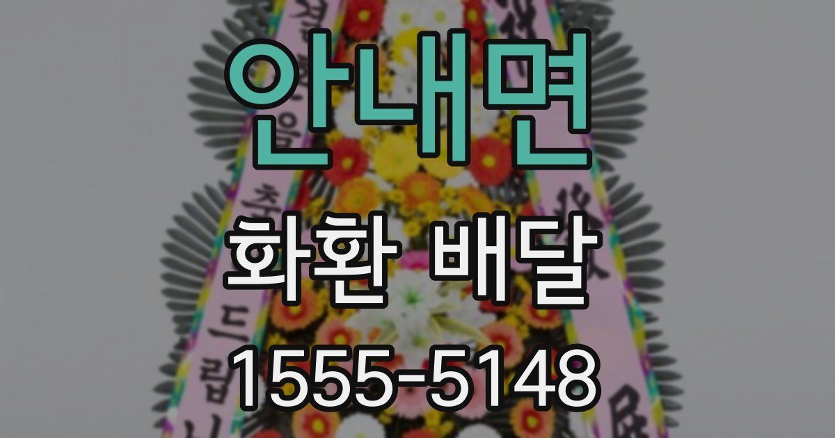 안내면 화환 배달