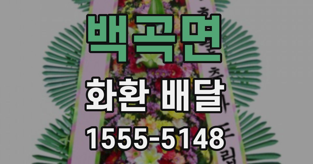 백곡면 화환 배달