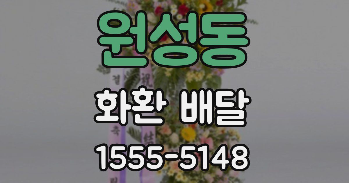 원성동 화환 배달