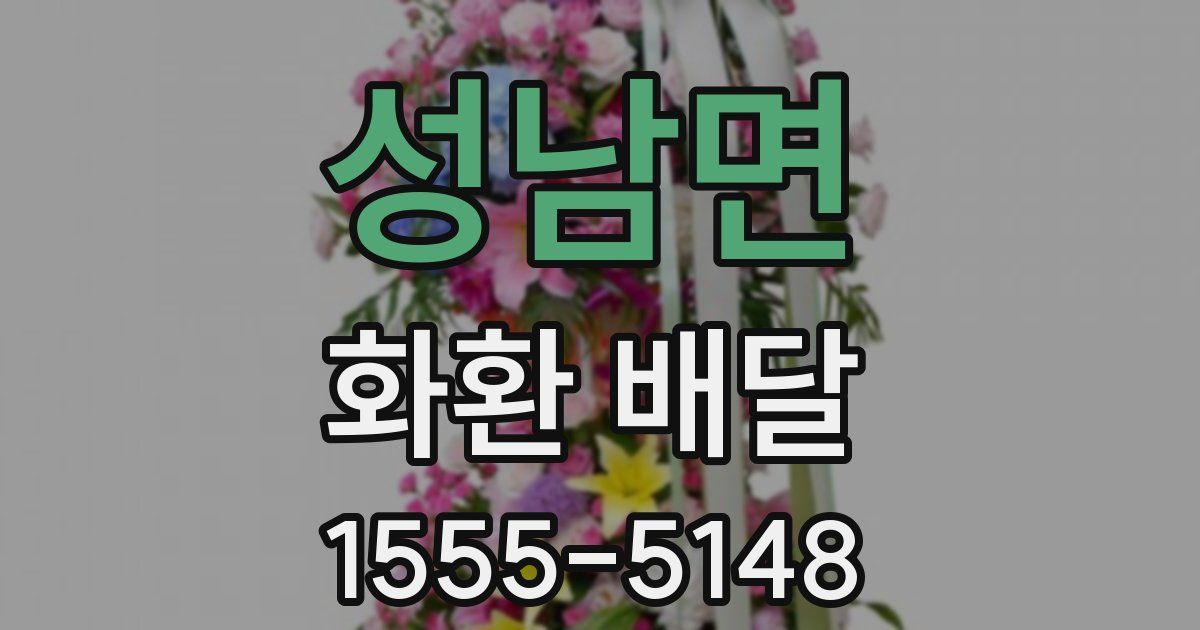 성남면 화환 배달