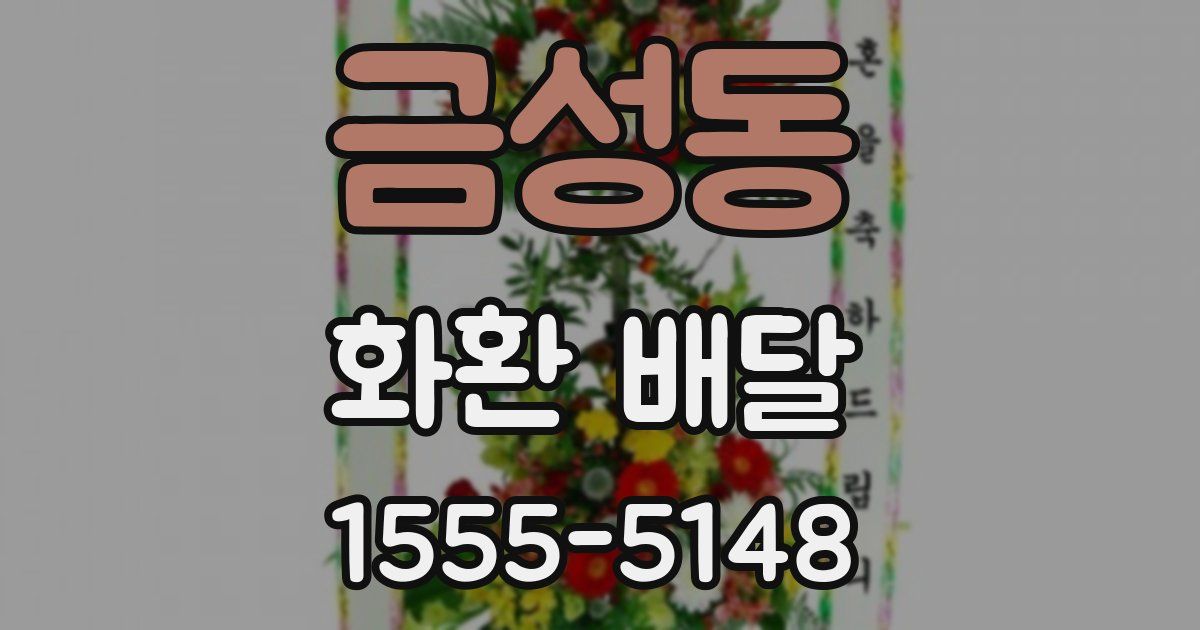 금성동 화환 배달