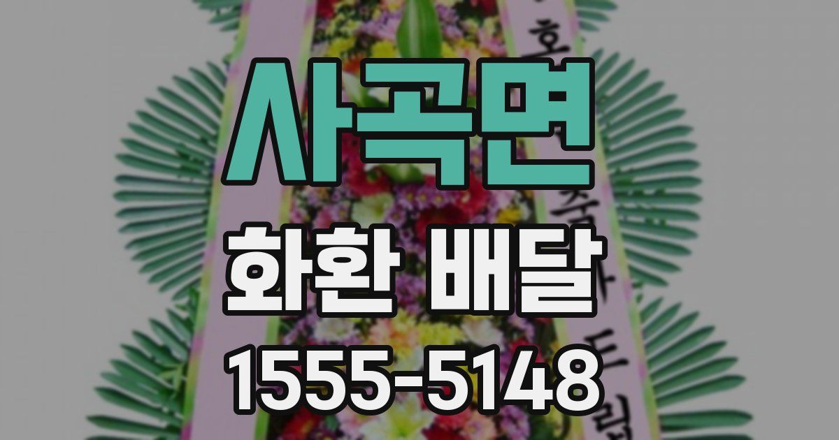 사곡면 화환 배달