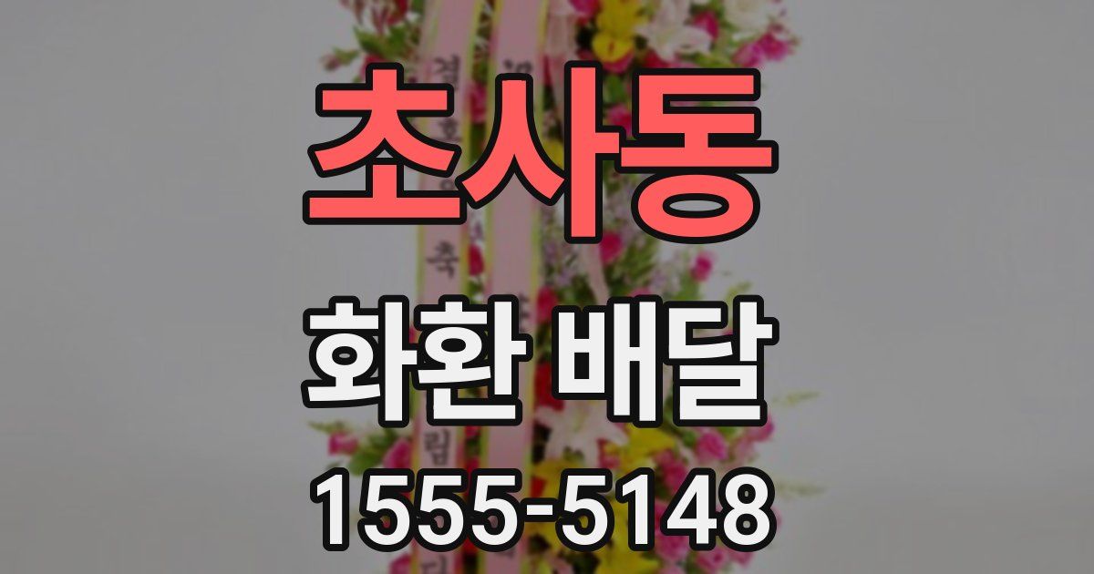 초사동 화환 배달