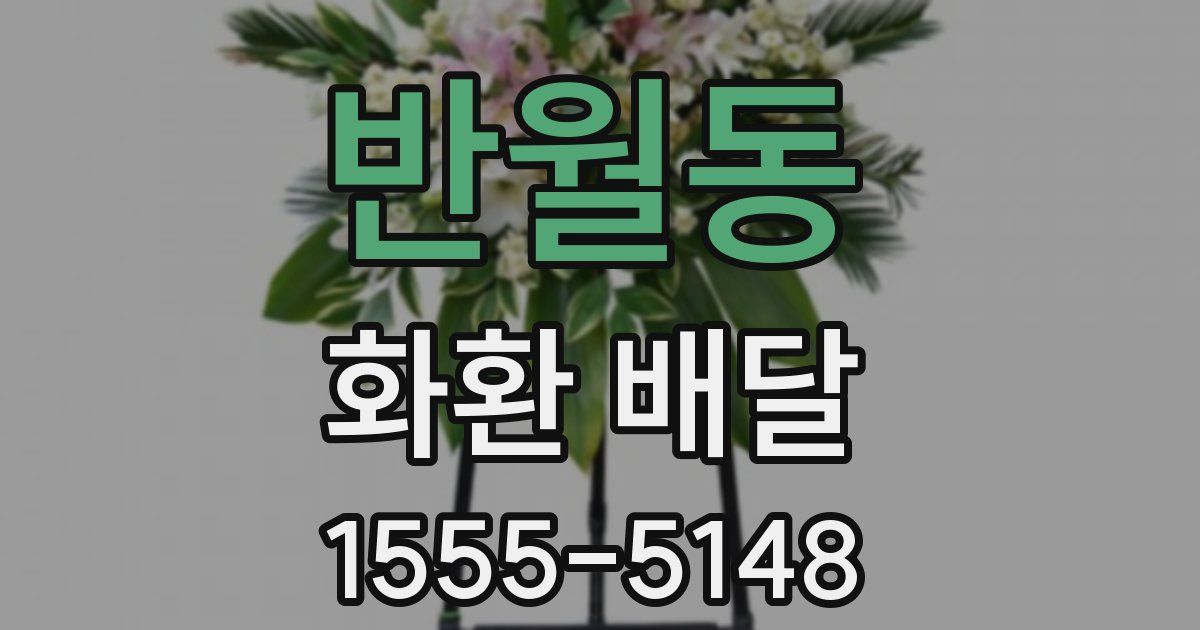 반월동 화환 배달