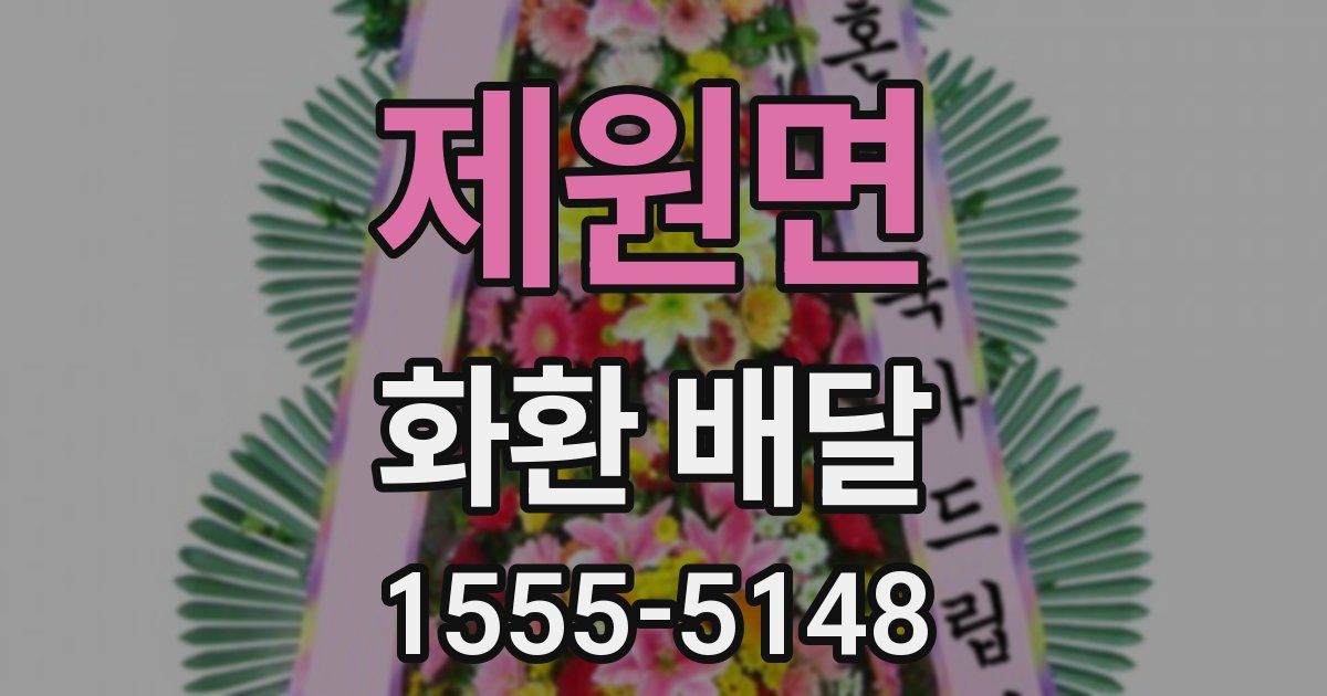 제원면 화환 배달