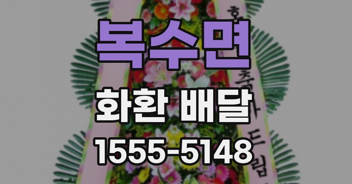 복수면 화환 배달