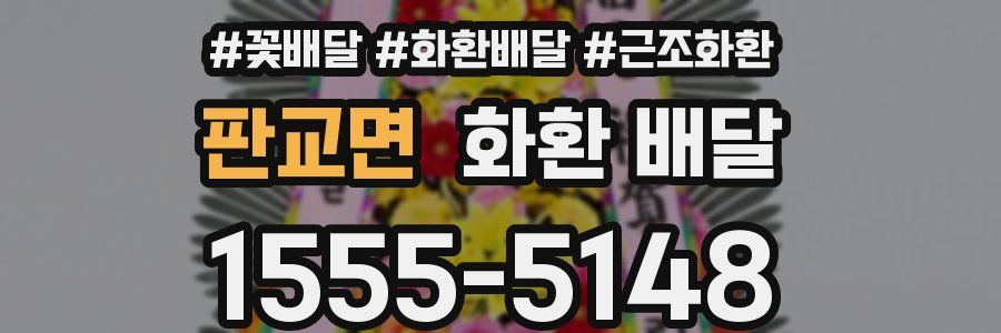 판교면 화환 배달