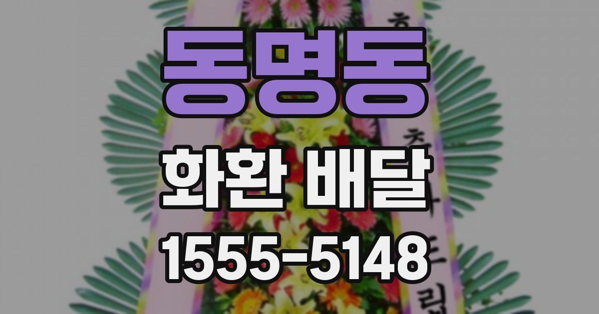 동명동 화환 배달