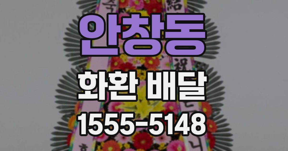 안창동 화환 배달