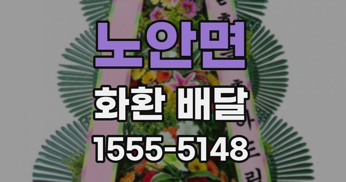노안면 화환 배달