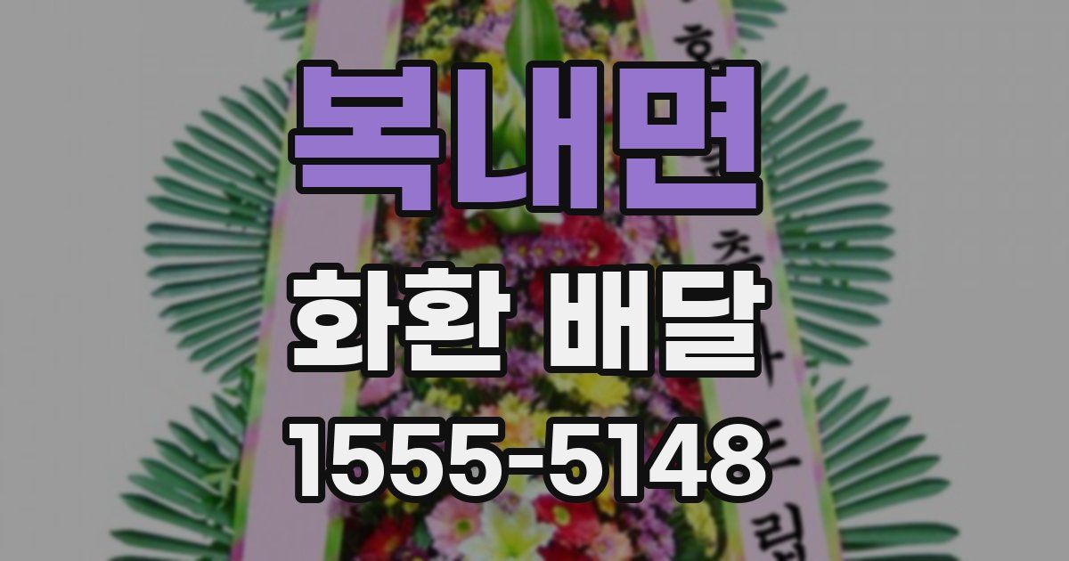복내면 화환 배달
