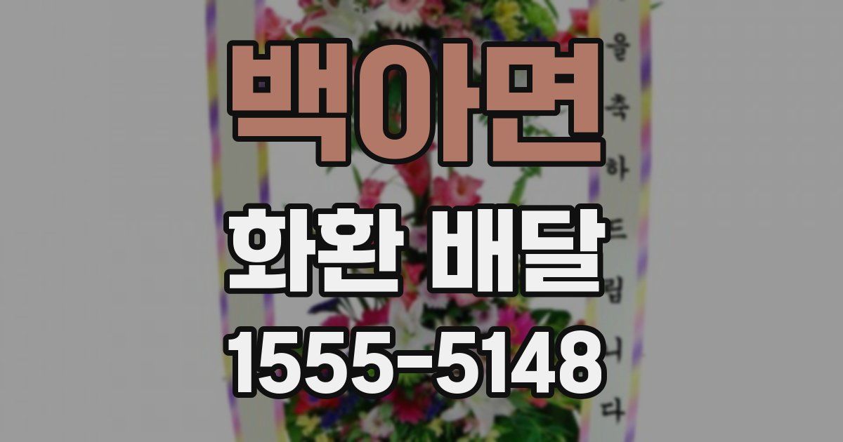 백아면 화환 배달