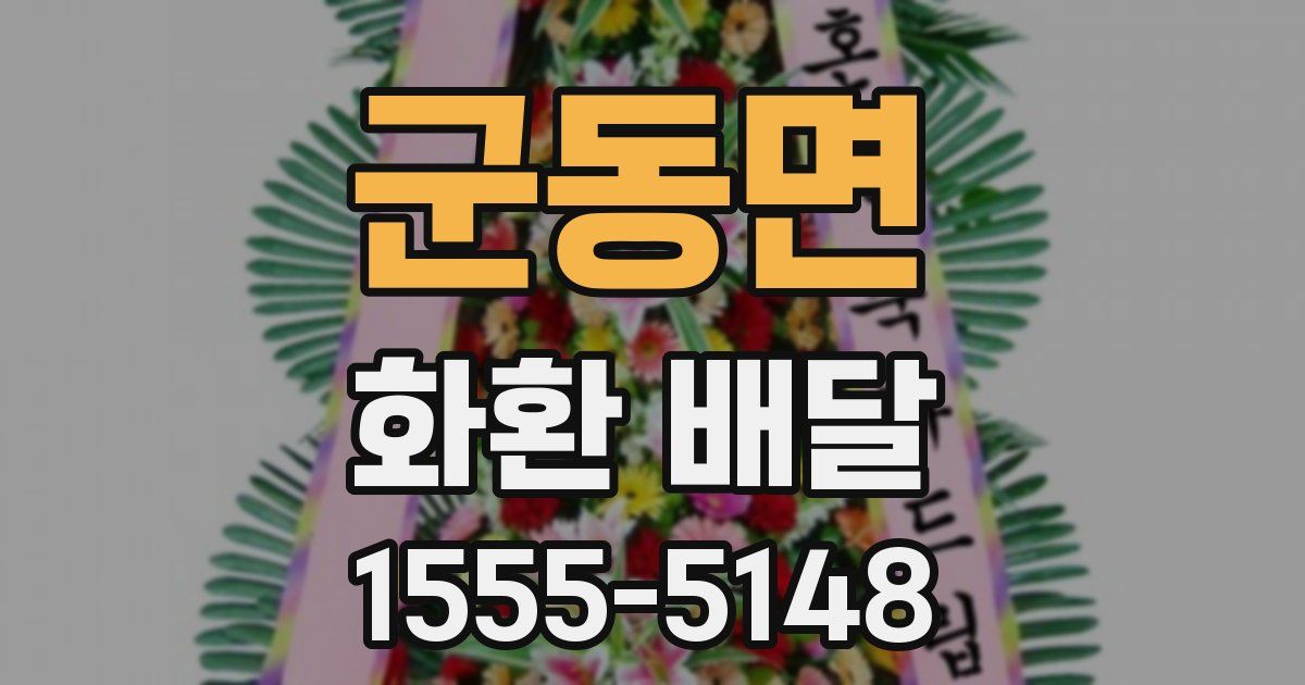 군동면 화환 배달