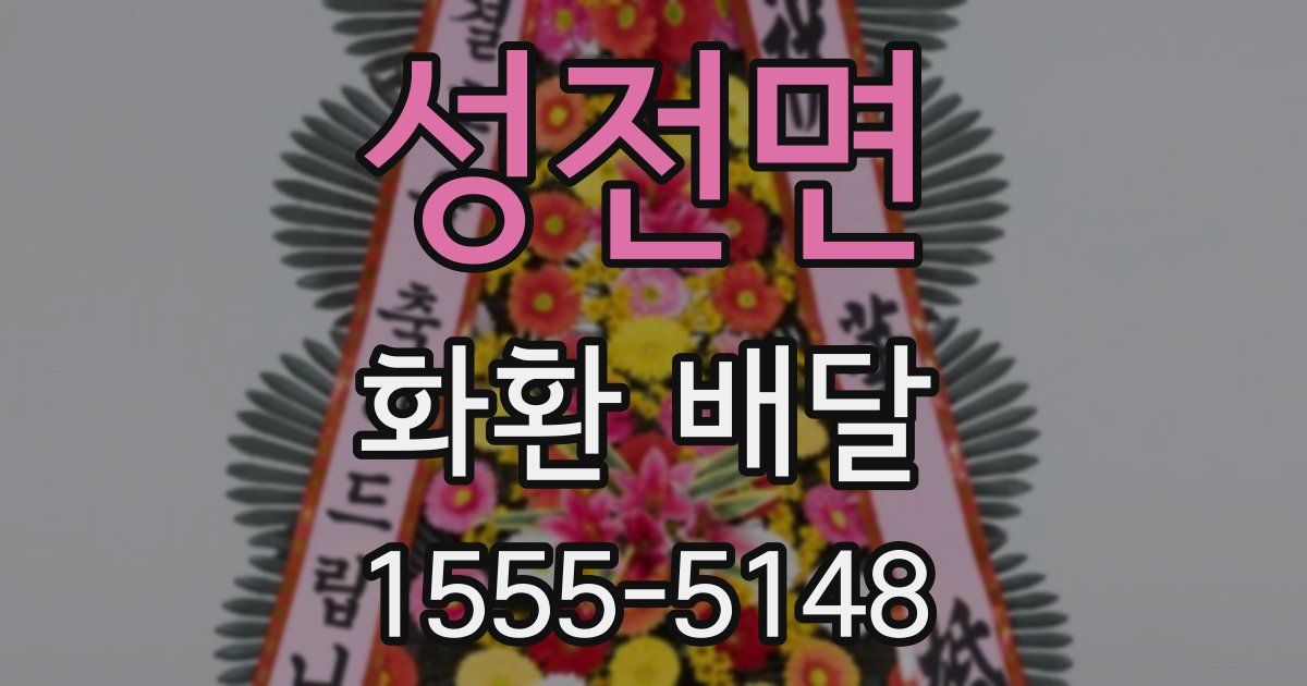 성전면 화환 배달