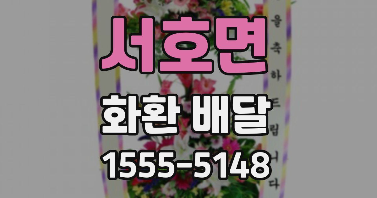 서호면 화환 배달