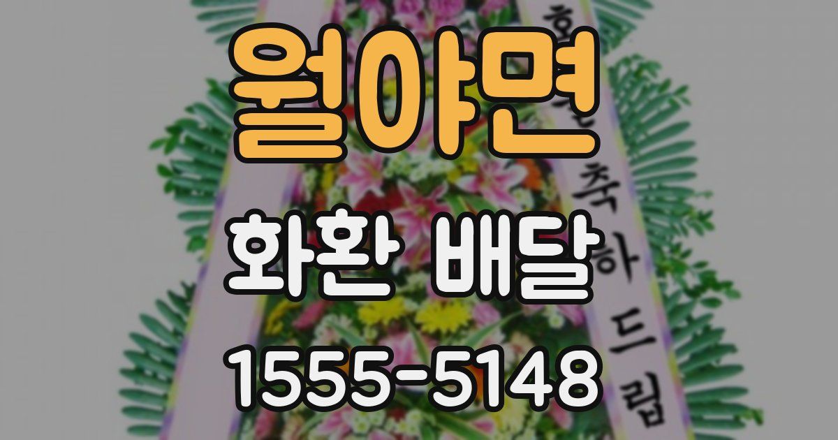 월야면 화환 배달
