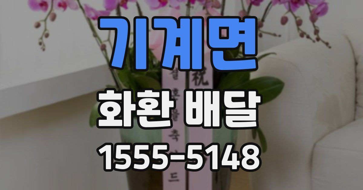 기계면 화환 배달