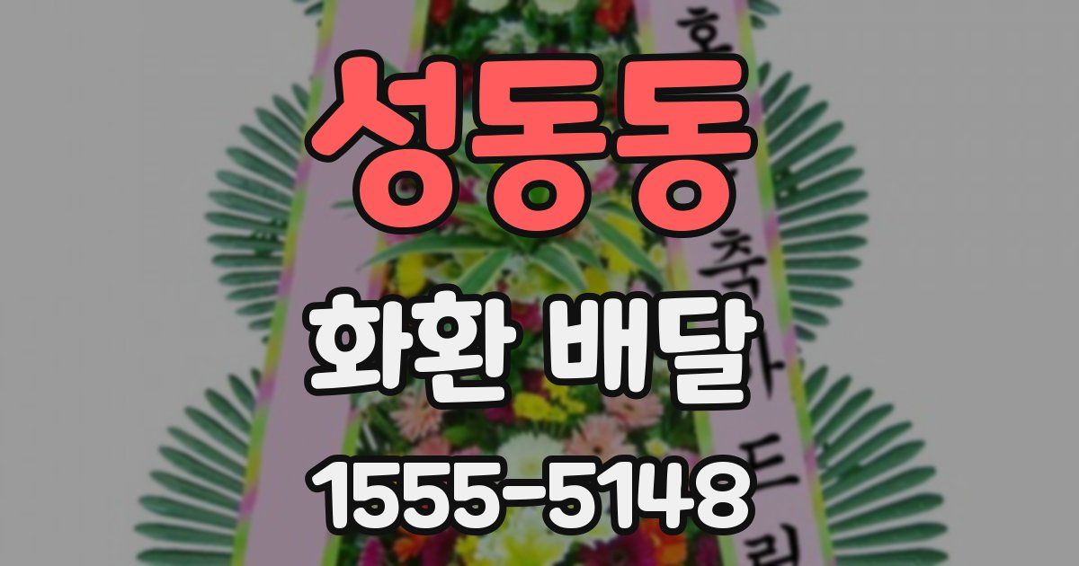 성동동 화환 배달