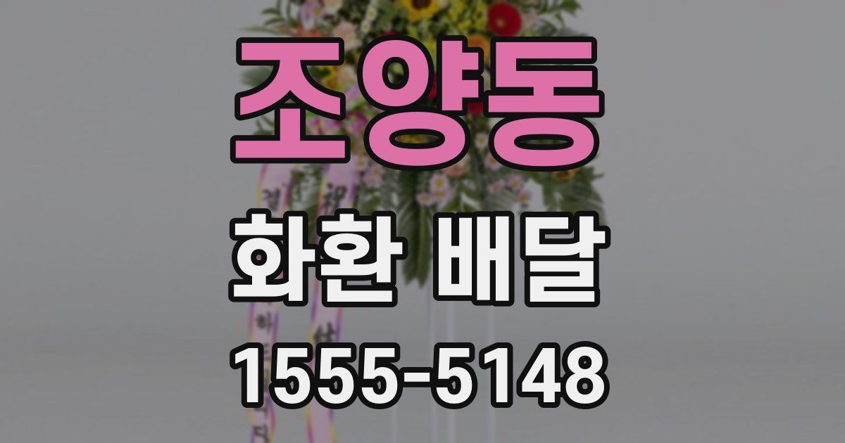 조양동 화환 배달
