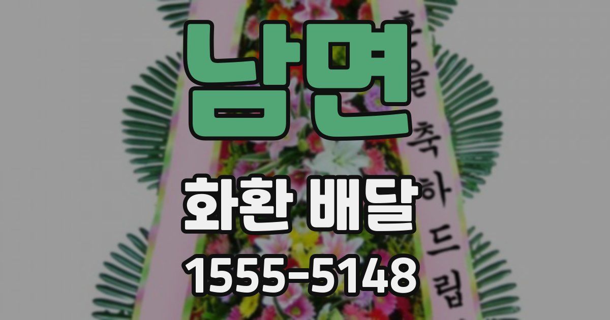 남면 화환 배달