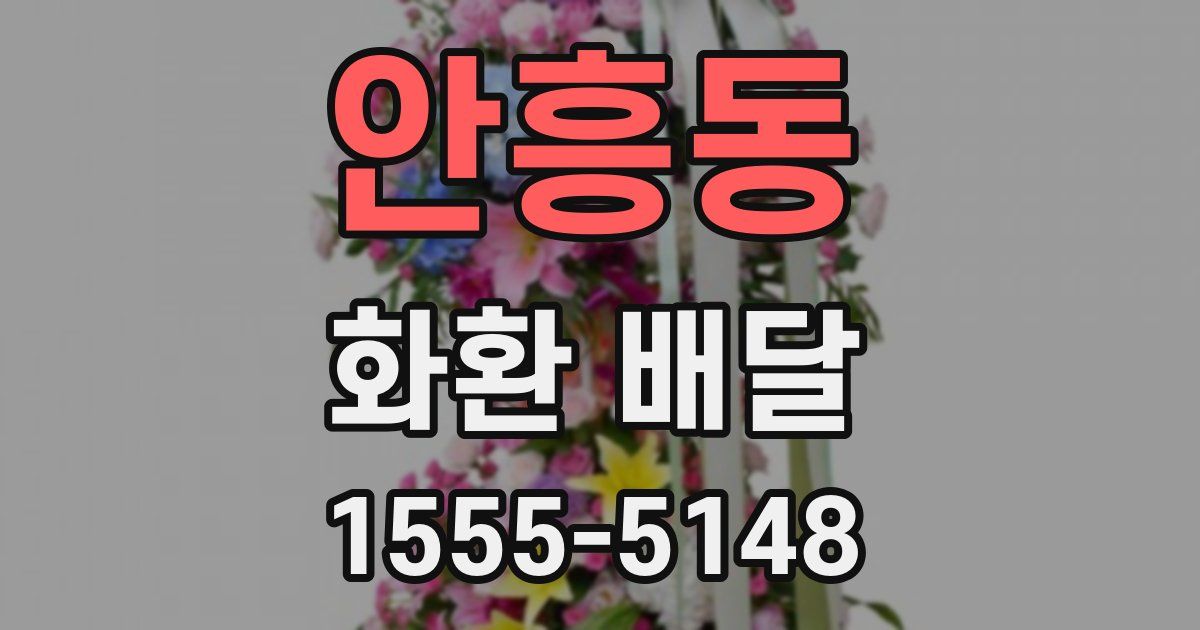 안흥동 화환 배달