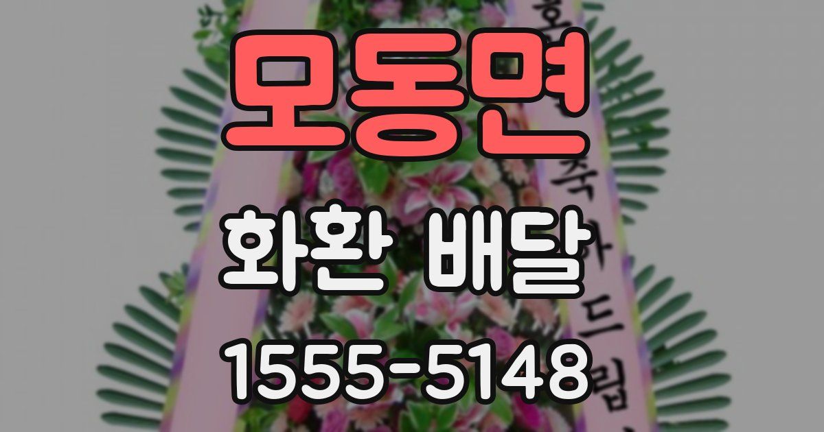 모동면 화환 배달