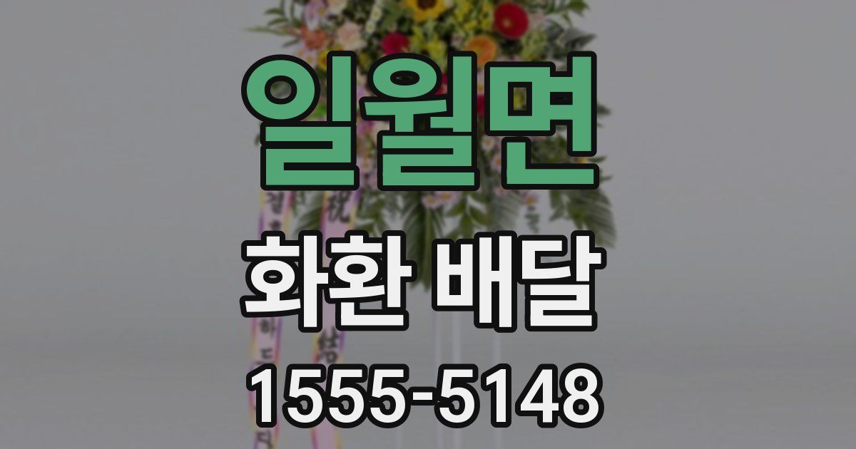 일월면 화환 배달