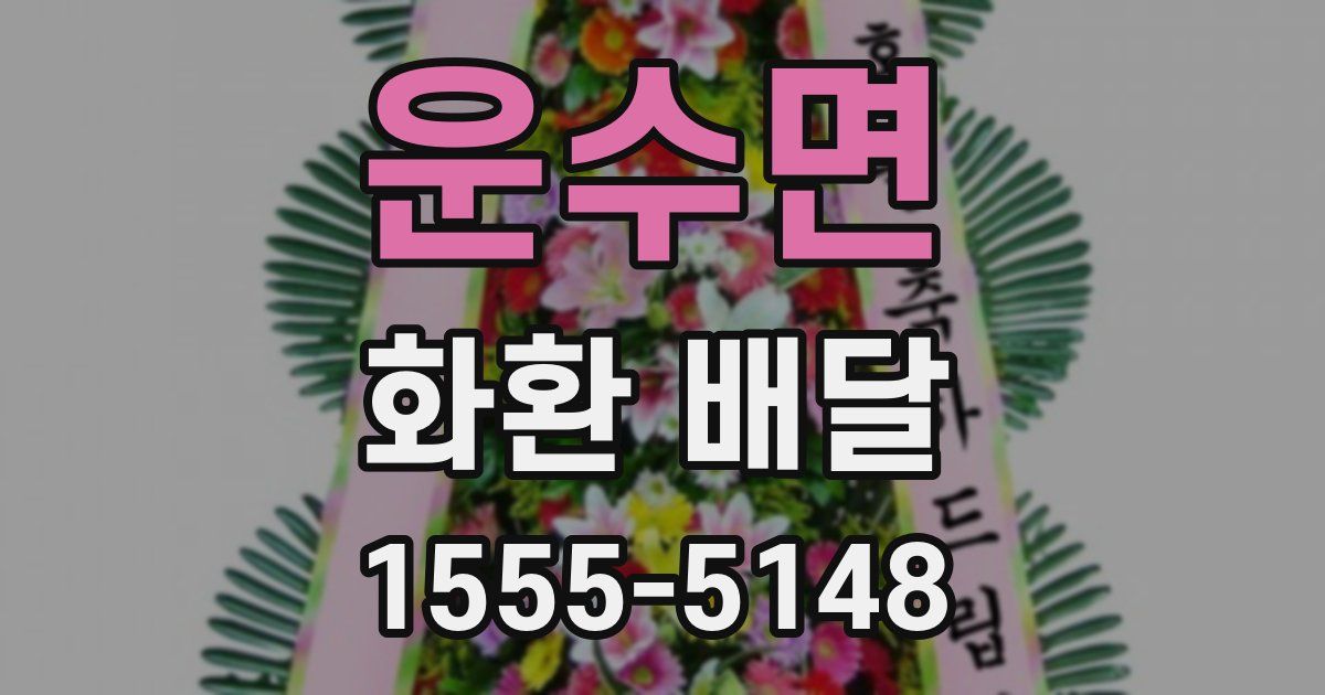 운수면 화환 배달