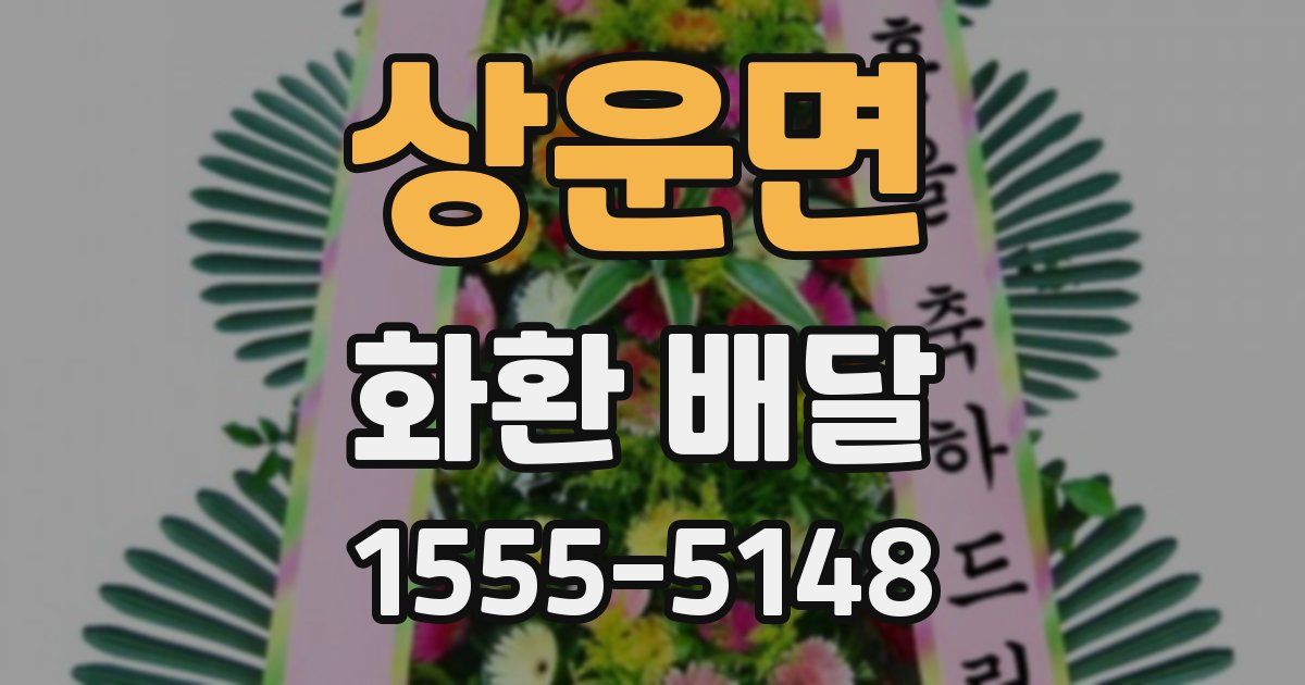 상운면 화환 배달