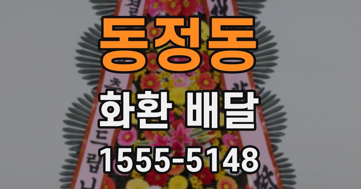 동정동 화환 배달