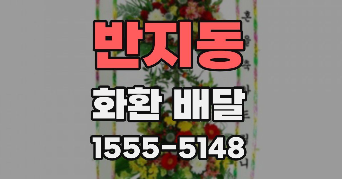 반지동 화환 배달
