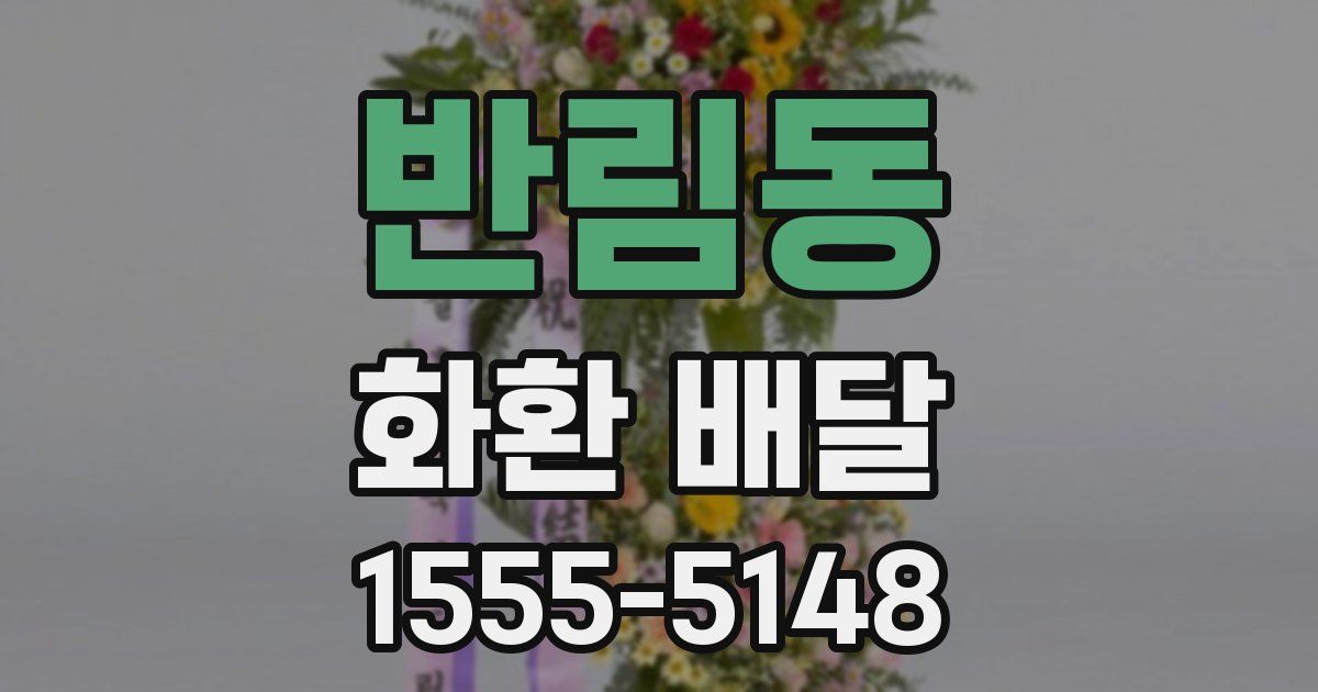 반림동 화환 배달