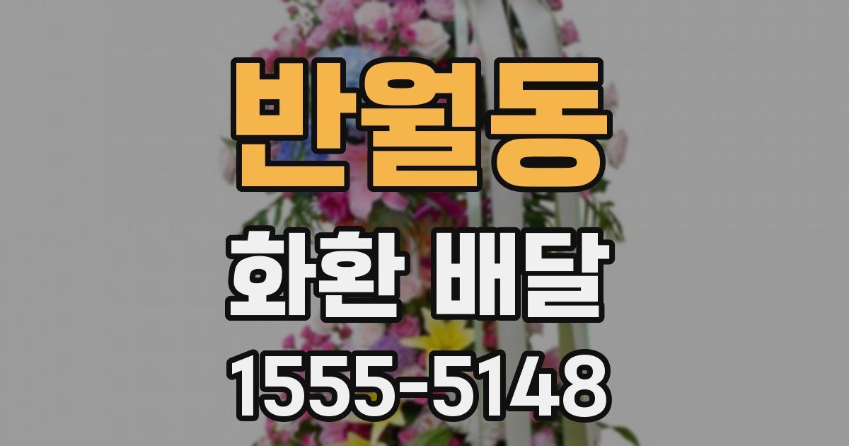 반월동 화환 배달