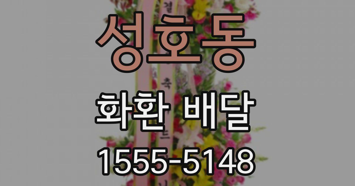 성호동 화환 배달