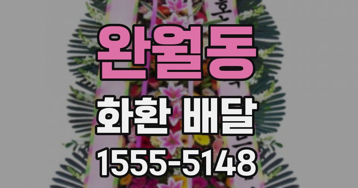 완월동 화환 배달