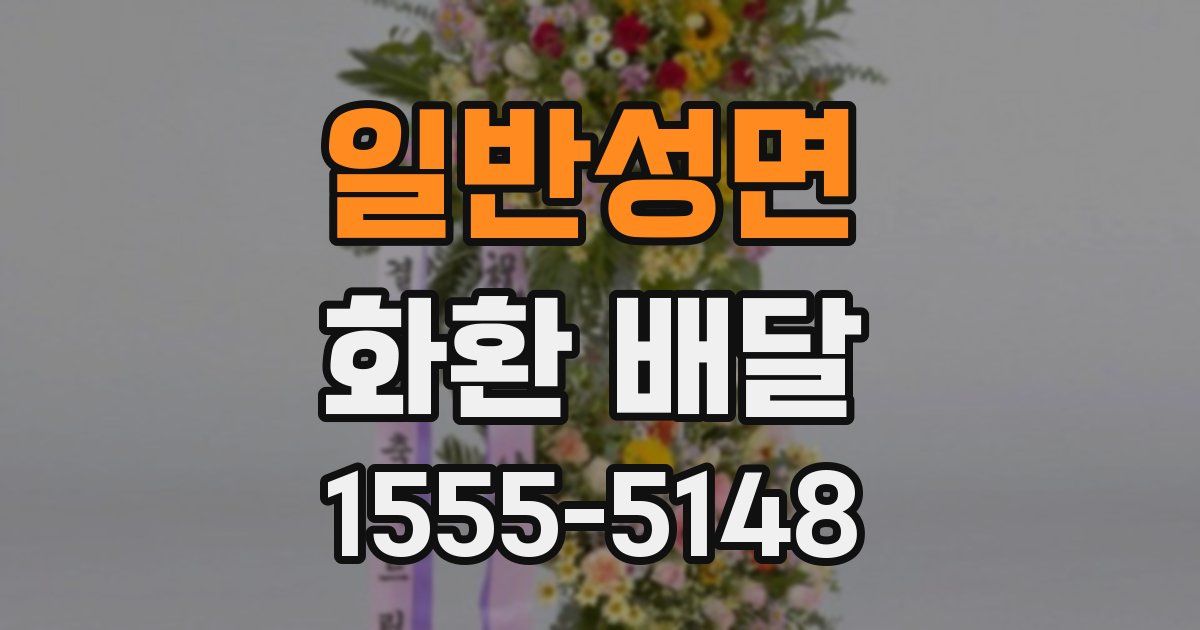 일반성면 화환 배달