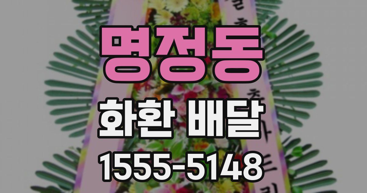 명정동 화환 배달