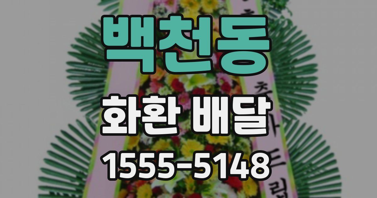 백천동 화환 배달