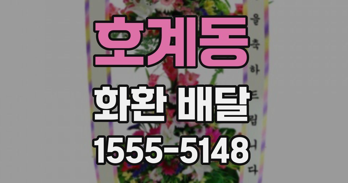 호계동 화환 배달
