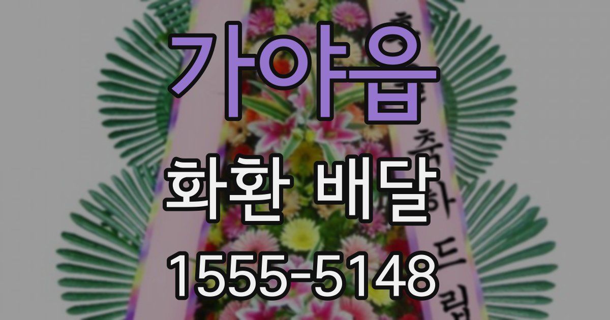 가야읍 화환 배달
