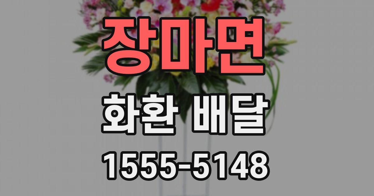 장마면 화환 배달