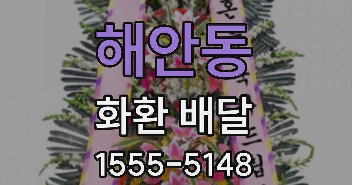 해안동 화환 배달