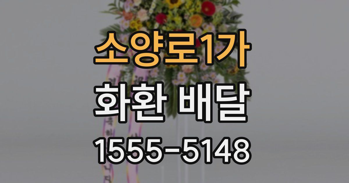 소양로1가 화환 배달